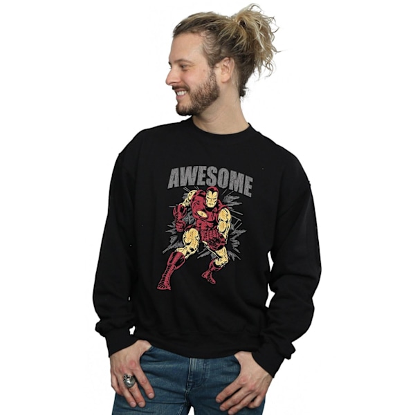 Marvel Mens Awesome Iron Man Sweatshirt 3XL Svart Black 3XL