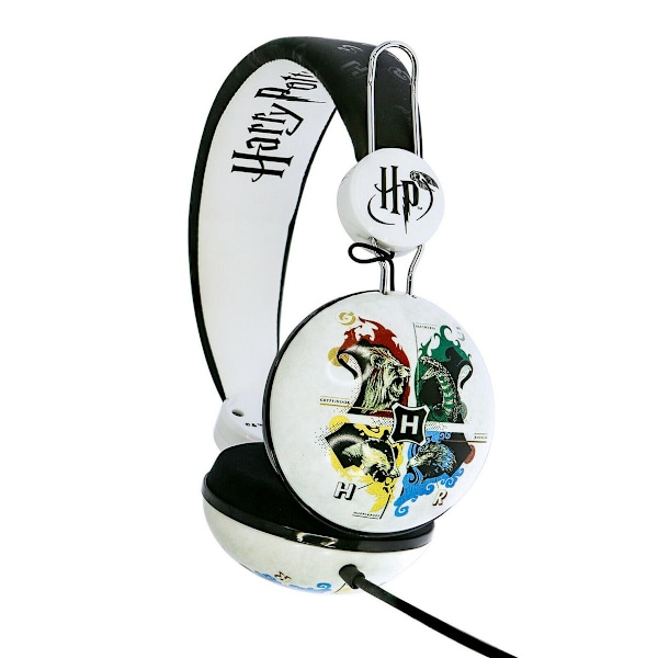 Harry Potter Barn/Barn Hogwarts Crest On-Ear Hörlurar På Black/White One Size