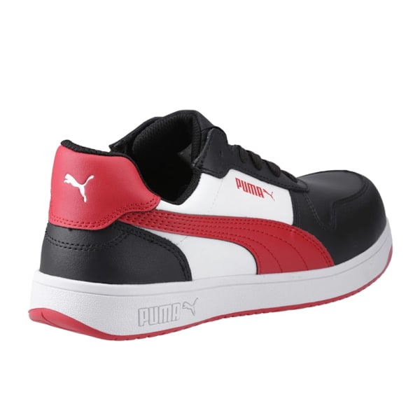 Puma Safety Frontcourt Läder Låga Säkerhetsskor Herr 9 UK Bl Black/White/Red 9 UK
