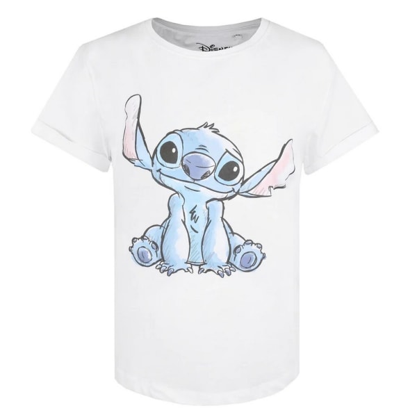 Lilo & Stitch Sketch T-shirt dam/dam L Vit/Blå White/Blue L