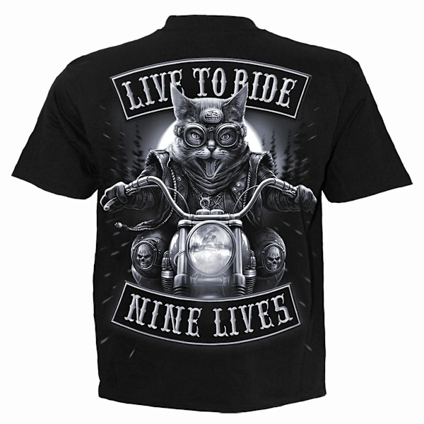 Spiral Direct Unisex Vuxen Nine Lives Kortärmad T-shirt M B Black M