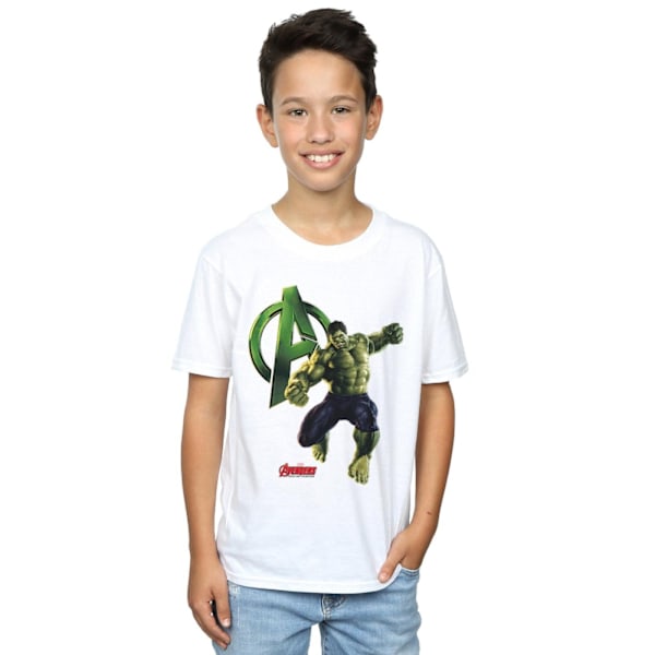 Hulk Pojkar Pose T-Shirt 7-8 År Vit White 7-8 Years