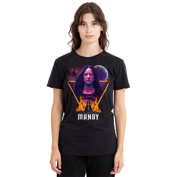 Mandy Dam/Dam Burning Triangle T-shirt L Svart Black L