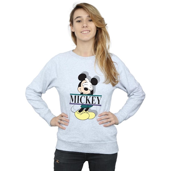 Disney Dam/Kvinnor Mickey Mouse Bokstäver Sweatshirt M Sports G Sports Grey M