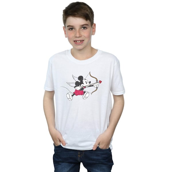 Disney Boys Mickey Mouse Love Cherub T-shirt 12-13 år Vit White 12-13 Years