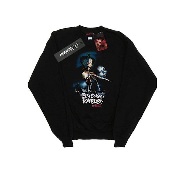 A Nightmare On Elm Street Dam/Damer Turkisk Filmaffisch Sweatshirt L Svart Black L