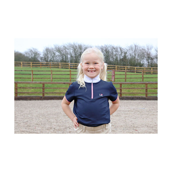 Little Rider Girls Susan Show Shirt 7-8 år Marinblå Navy 7-8 Years