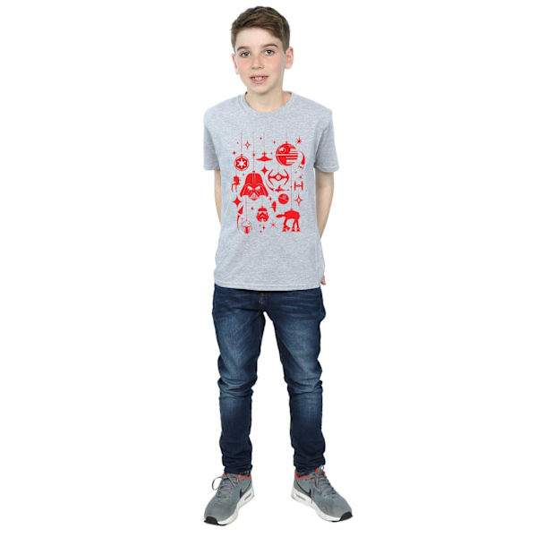 Star Wars Boys Jul Dekorationer T-Shirt 9-11 År Sport Sports Grey 9-11 Years