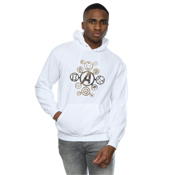 Marvel Herr Avengers Infinity War Icons Hoodie XXL Vit White XXL