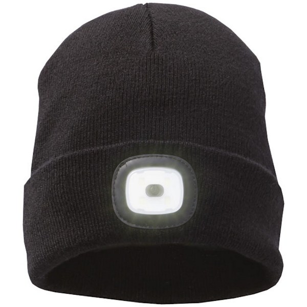 Elevate Unisex Vuxna Mighty LED Stickad Mössa One Size Svart Black One Size