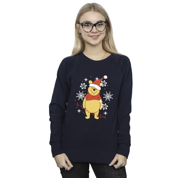 Disney Dam/Kvinnor Winnie The Pooh Vinterönskningar Sweatshirt L Navy Blue L