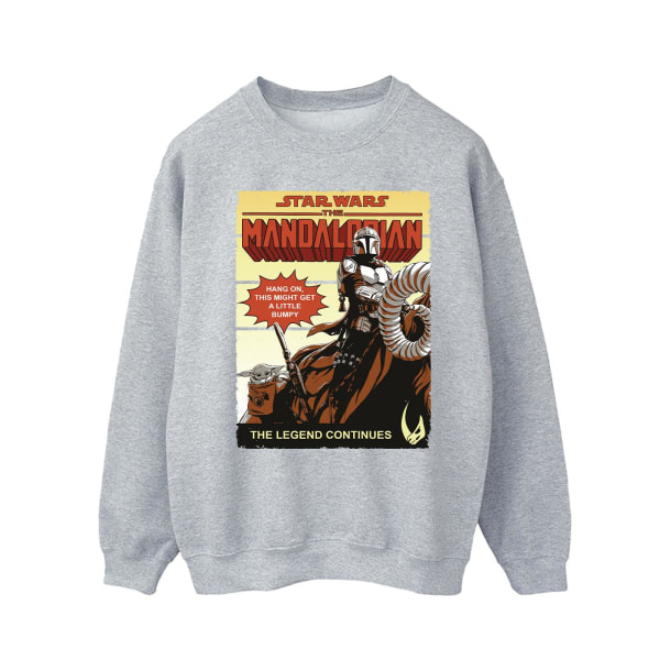 Star Wars The Mandalorian Mens Bumpy Ride Sweatshirt 4XL Sports Sports Grey 4XL