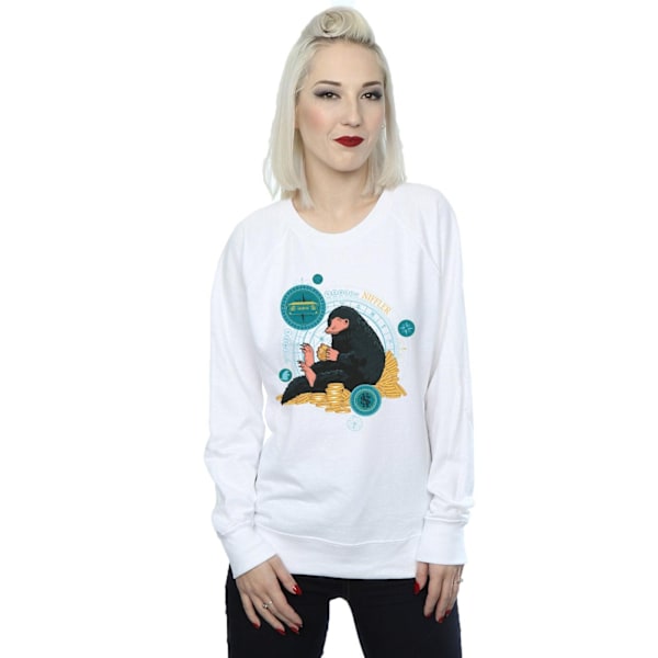 Fantastiska vidunder Kvinnor/Damer Sittande Niffler Sweatshirt L Vit White L