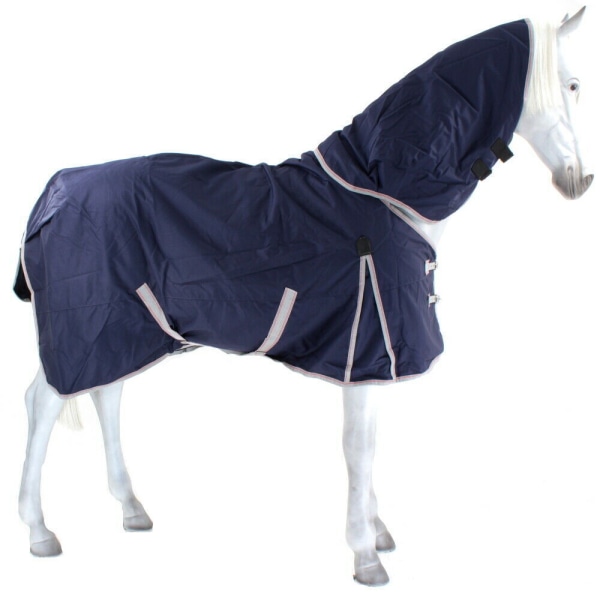 Weatherbeeta Comfitec Essential Lite Plus Häst med avtagbar hals Navy/Silver/Red 6´ 5