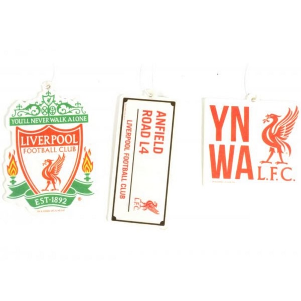 Liverpool FC YNWA Luftfräschare för hängande bilar (paket med 3) One Siz Red/White One Size