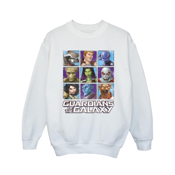 Guardians Of The Galaxy Girls Character Squares Sweatshirt 5-6 White 5-6 Years