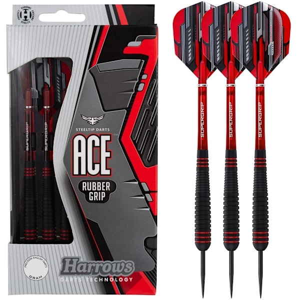 Harrows Ace Brass Darts 26g Svart/Röd Black/Red 26g