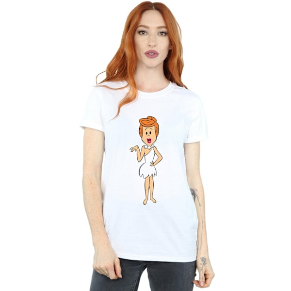 The Flintstones Dam/Damer Wilma Flintstone Klassisk Pose Bomullspojkvän T-shirt White M