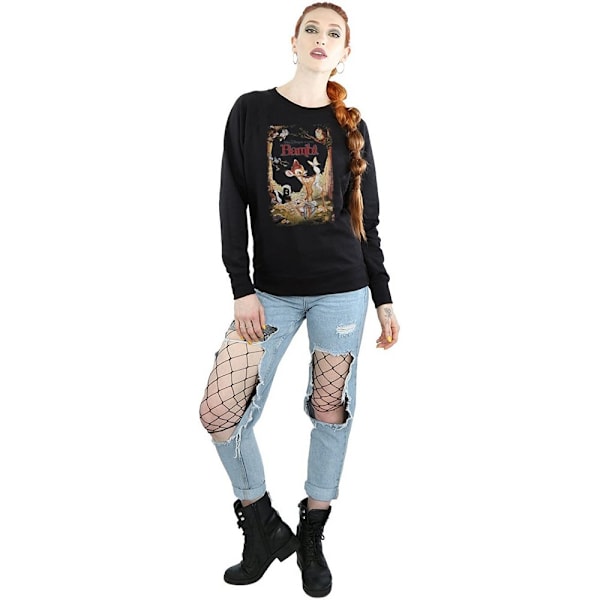 Bambi Dam/Dam Retro Poster Sweatshirt L Svart Black L