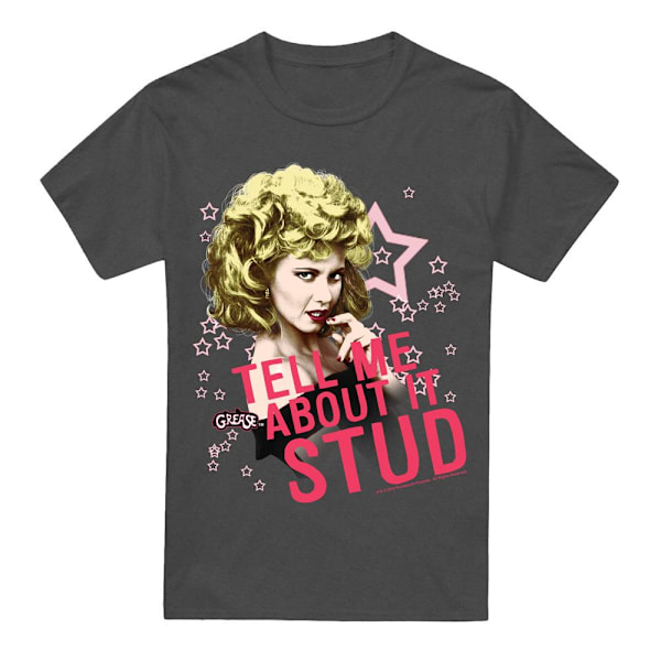 Grease Unisex Vuxen Tell Me About It Stud T-Shirt M Gråmelerad Charcoal M