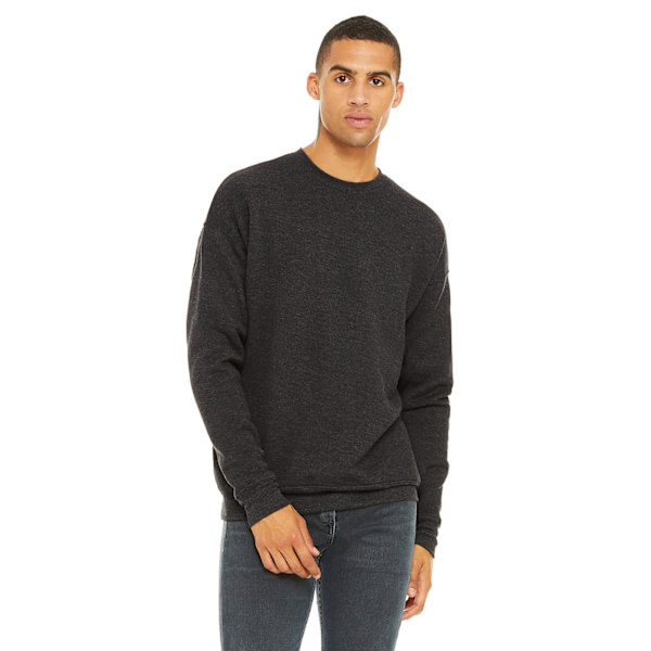 Bella + Canvas Unisex Drop Shoulder Sweatshirt L Mörk Grå Dark Grey Heather L