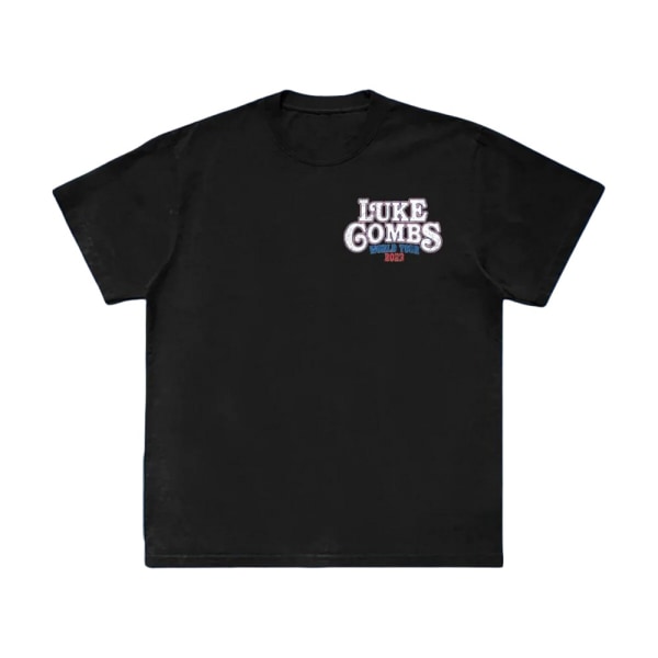 Luke Combs Unisex Adult Tour ´23 Skull Back Print T-Shirt XL Svart Black XL