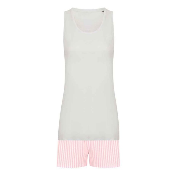 Towel City Dam/Dam Short Pyjama Set XS Vit/Rosa White/Pink XS