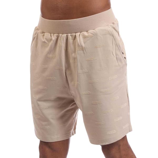 Hugo Herrshorts med logotyp, normal passform, XL, beige Beige XL