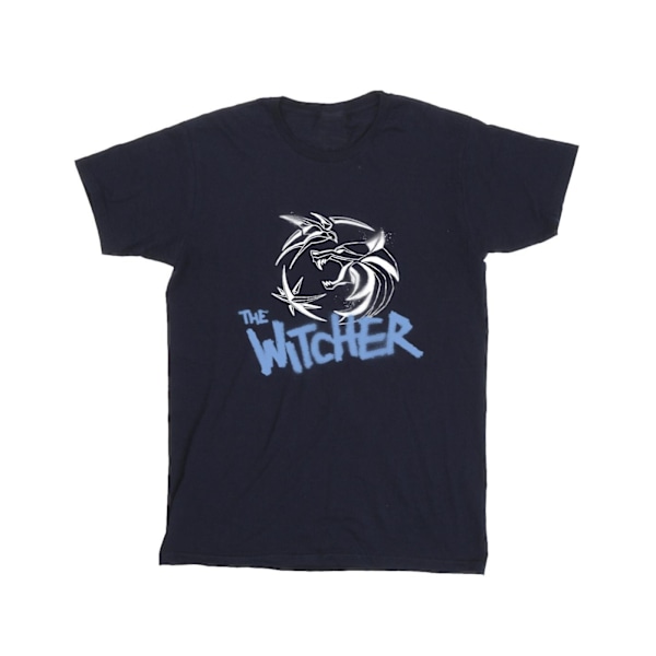 Netflix The Witcher Spray Logo T-shirt 3XL Marinblå Navy Blue 3XL