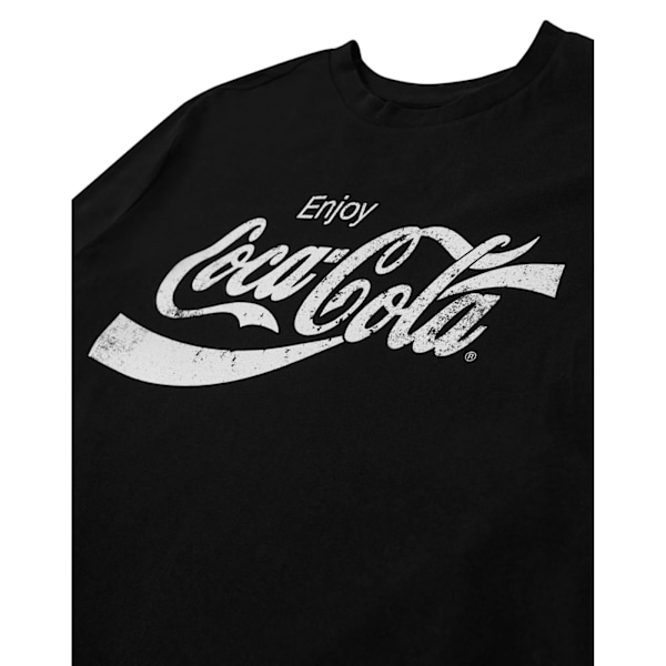 Coca-Cola Unisex Vuxen Distressed Logo T-Shirt L Svart Black L