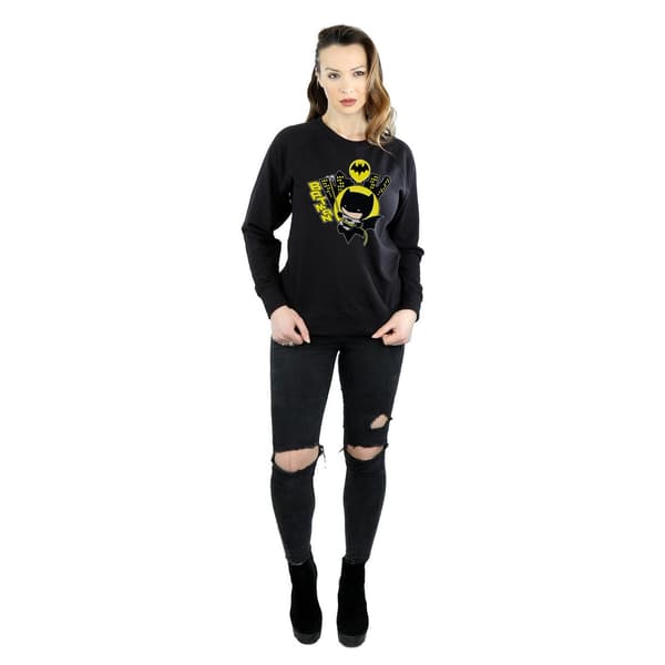 DC Comics Dam/Dam Chibi Batman Swinging Sweatshirt L Svart Black L