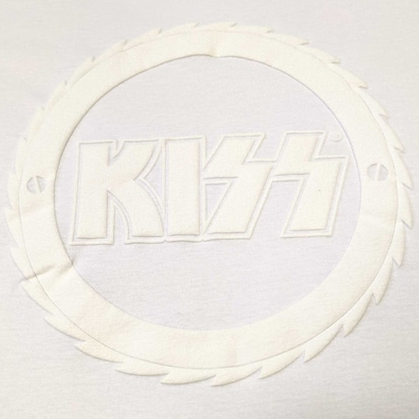 Kiss Unisex Buzzsaw Bomull Logotyp T-shirt XXL Vit White XXL