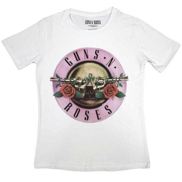 Guns N Roses Dam/Dam Klassisk Logotyp T-shirt S Vit White S