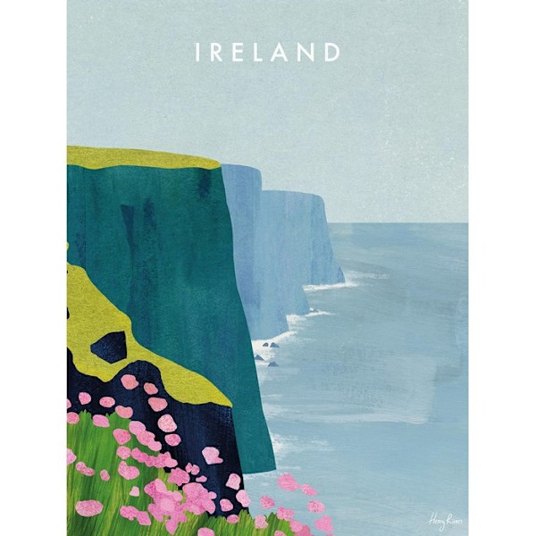 Henry Rivers Irland Cliffs Of Moher Canvas Print 50cm x 40cm M Multicoloured 50cm x 40cm