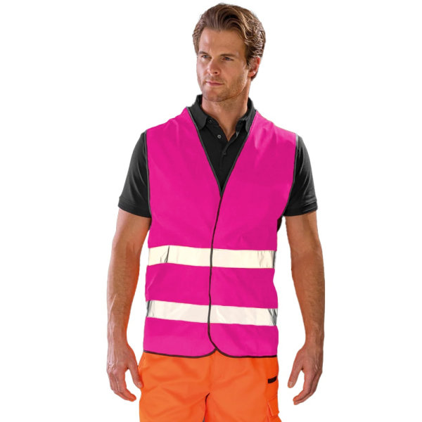 Result Core Vuxen Unisex Bilist Hi-Vis Safety Vest 2XL Fluore Fluorescent Pink 2XL