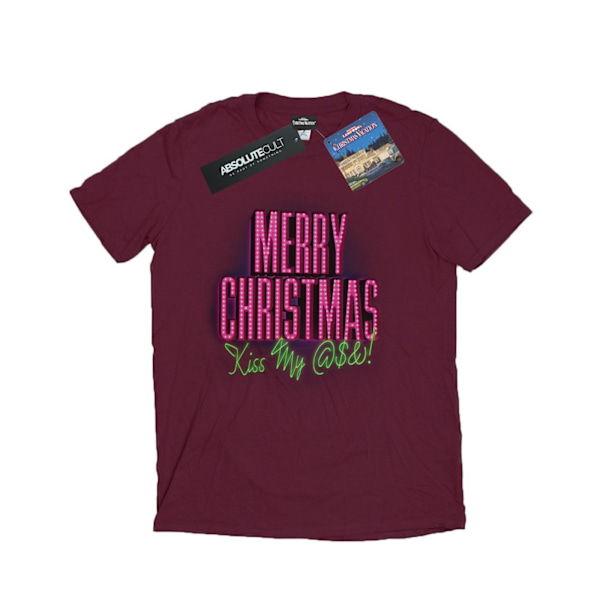 National Lampoon's Christmas Vacation Herr Kiss My Ass T-shirt Burgundy S