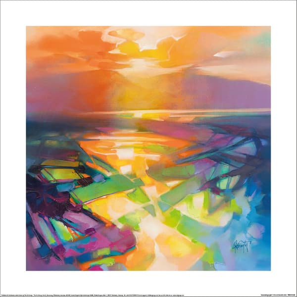 Scott Naismith Descending Light 1 Konsttryck 30cm x 30cm Flerfärgad Multicoloured 30cm x 30cm