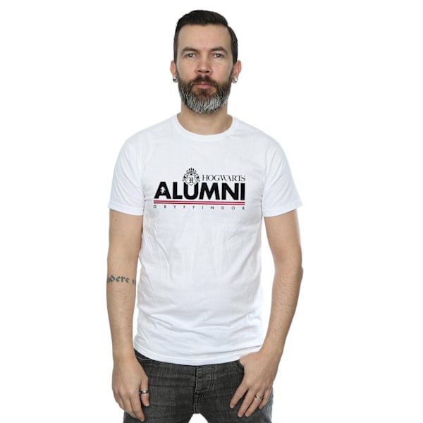 Harry Potter T-shirt för män Hogwarts Alumni Gryffindor L Vit White L