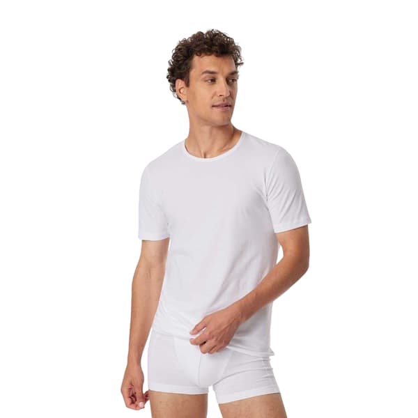 Schiesser Herr T-shirt i ekologisk bomull (2-pack) L Vit White L