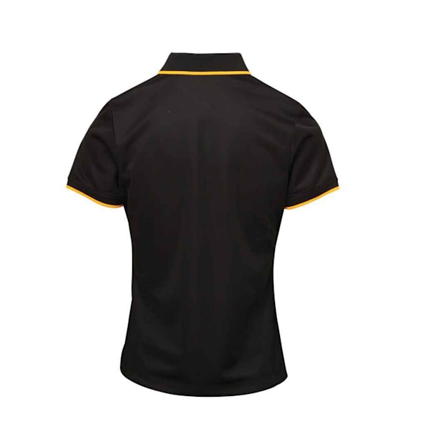 Premier Dam/Kvinnor Coolchecker Kontrast Pique Poloshirt XXL Black/Sunflower XXL