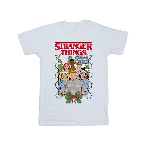 Netflix Girls Stranger Things Jul Affisch Bomull T-shirt 1 White 12-13 Years