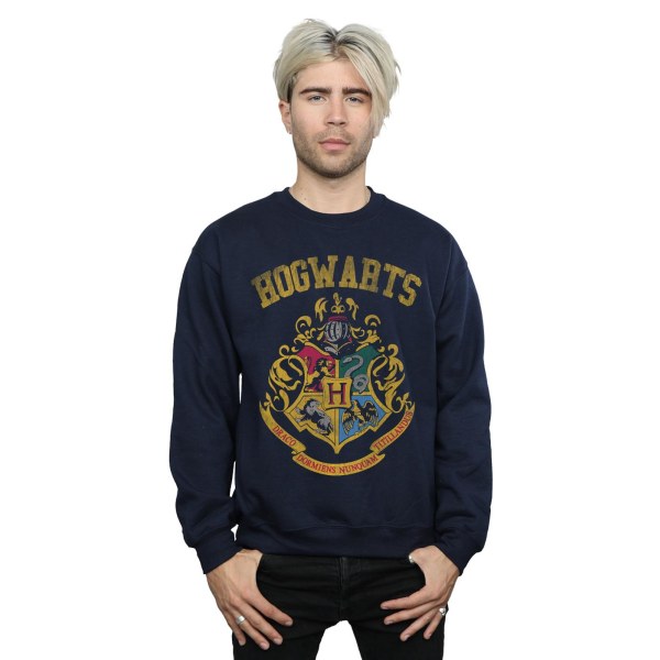 Harry Potter Herr Hogwarts Varsity Sweatshirt 3XL Marinblå Navy Blue 3XL