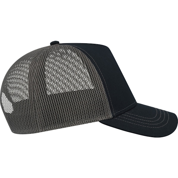 Atlantis Unisex Adult Rapper 5 Panel Canvas Recycled Trucker Ca Navy/Dark Grey One Size