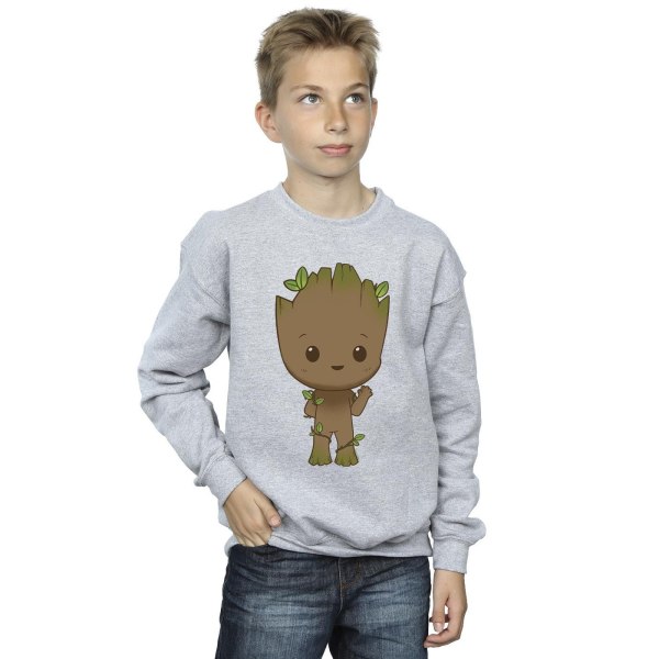 Marvel Boys I Am Groot Chibi Wave Pose Sweatshirt 9-11 Years Sp Sports Grey 9-11 Years