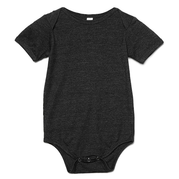 Bella + Canvas Baby Heather Jersey Kortärmad Body 6-12 Dark Grey 6-12 Months