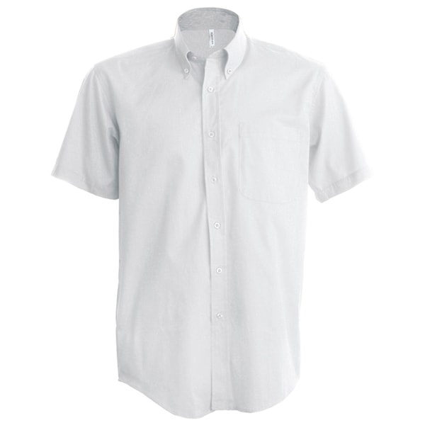 Kariban herr kortärmad Easy Care Oxford skjorta 5XL vit White 5XL