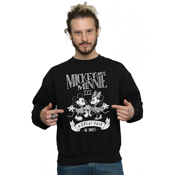 Disney Herr Mickey Och Minnie Mouse Great Pair Sweatshirt S Svart Black S