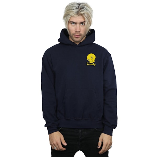 Looney Tunes Herr Tweety Pie Huvud Hoodie L Marinblå Navy Blue L