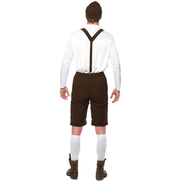 Smiffys Bayersk Kostymset för Män L Brun/Vit Brown/White L