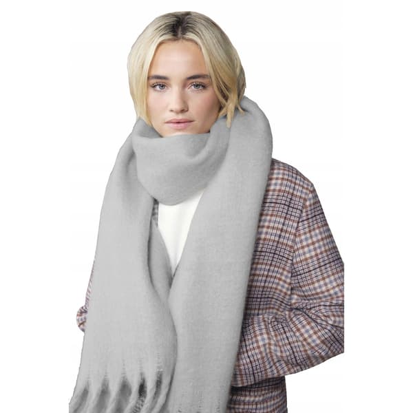 Beechfield Fluffy Scarf One Size Heather Grey Heather Grey One Size